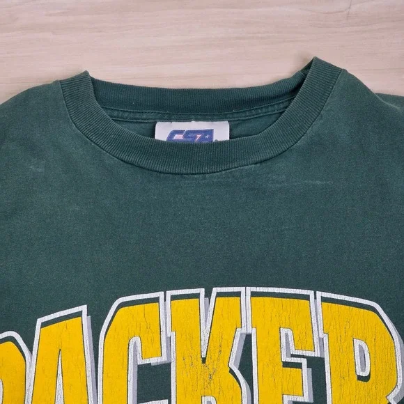 Vintage CSA Green Bay Packers Tazmanian Taz Devil T‎ Shirt Large CSA 1996